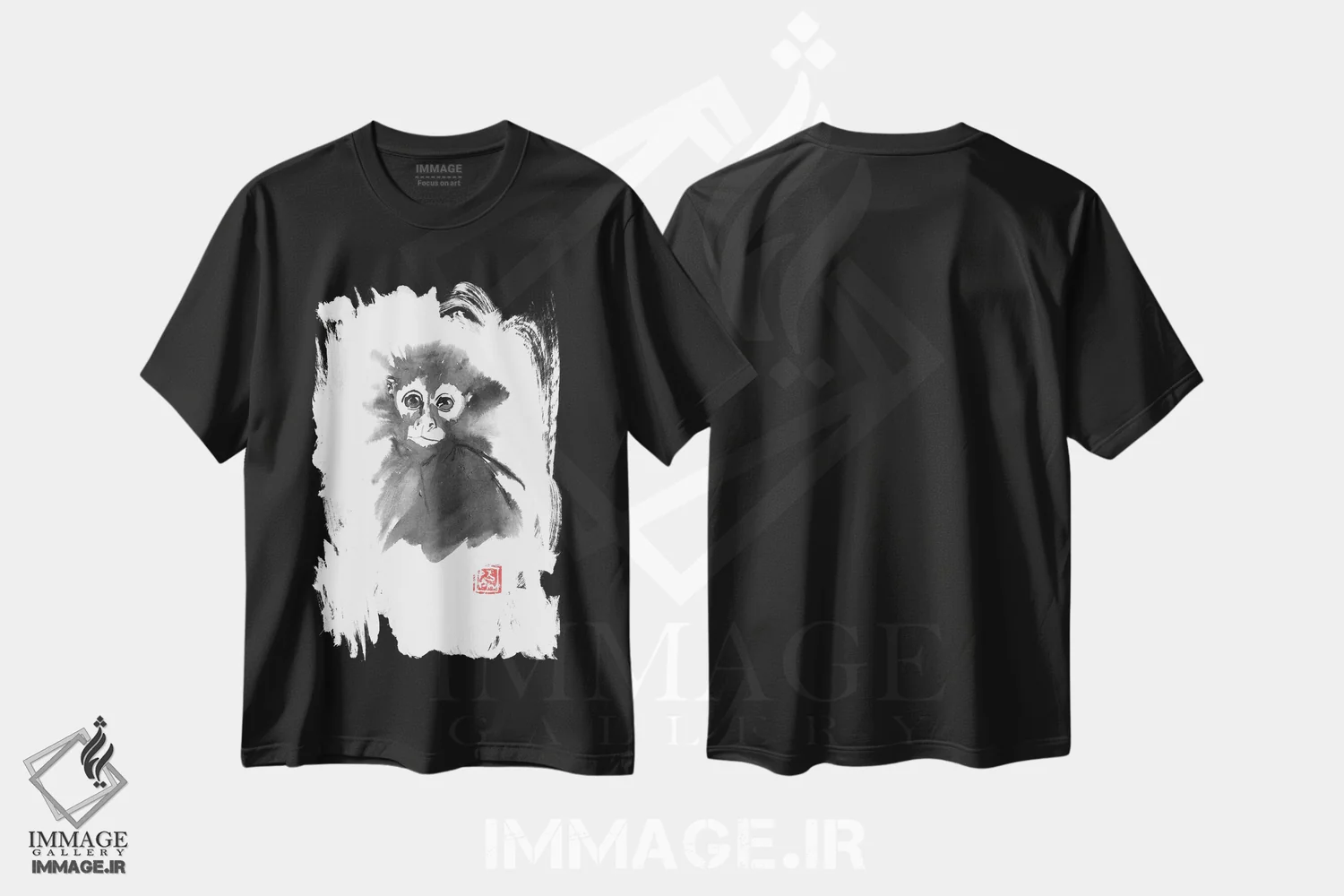 تیشرت مشکی طرح دار – تیشرت طبیعت ,مارموزت اثر پِشان فروشگاه ایماژ