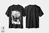 تیشرت مشکی طرح دار فوجی یوشیدا و ماشین، دکور آسیایی اثر پِشان | immage.ir