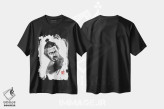 تیشرت مشکی طرح دار توشیرو سامورایی، دکور آسیایی اثر پِشان | فروشگاه ایماژ