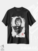 تیشرت مشکی طرح دار شاه آرتور، هنر تزئینی سیاه و سفید اثر پِشان | immage.ir