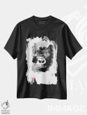 تیشرت مشکی طرح دار گوریل، دکور آسیایی اثر پِشان | فروشگاه ایماژ