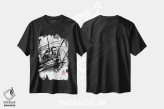 تیشرت مشکی طرح دار نبرد، دکور آسیایی اثر پِشان | immage.ir