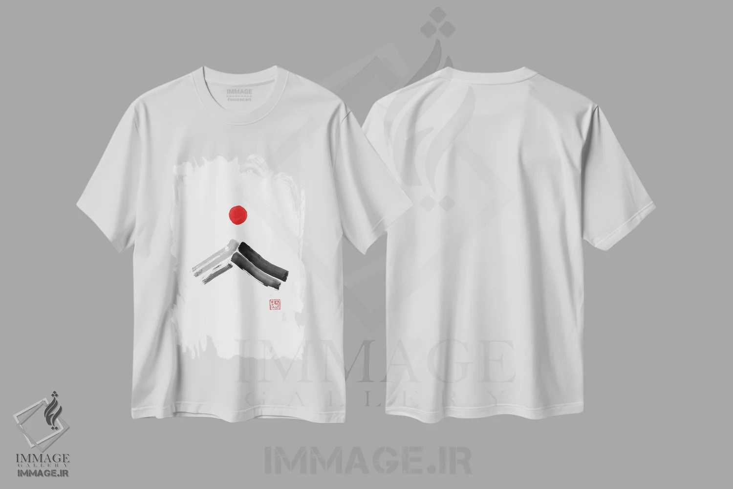 تیشرت سفید طرح دار فنگ شویی فوجی سان، دکور آسیایی اثر پِشان | immage.ir