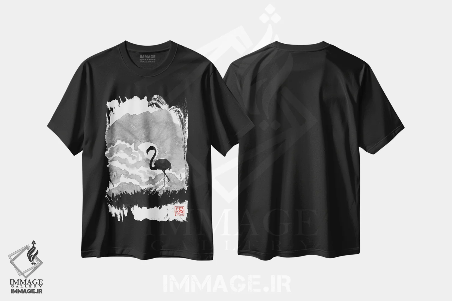 تیشرت مشکی طرح دار پینک فلوید، مدیوم اثر پِشان | فروشگاه ایماژ