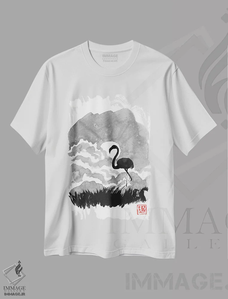 تیشرت سفید طرح دار پینک فلوید، مدیوم اثر پِشان | immage.ir