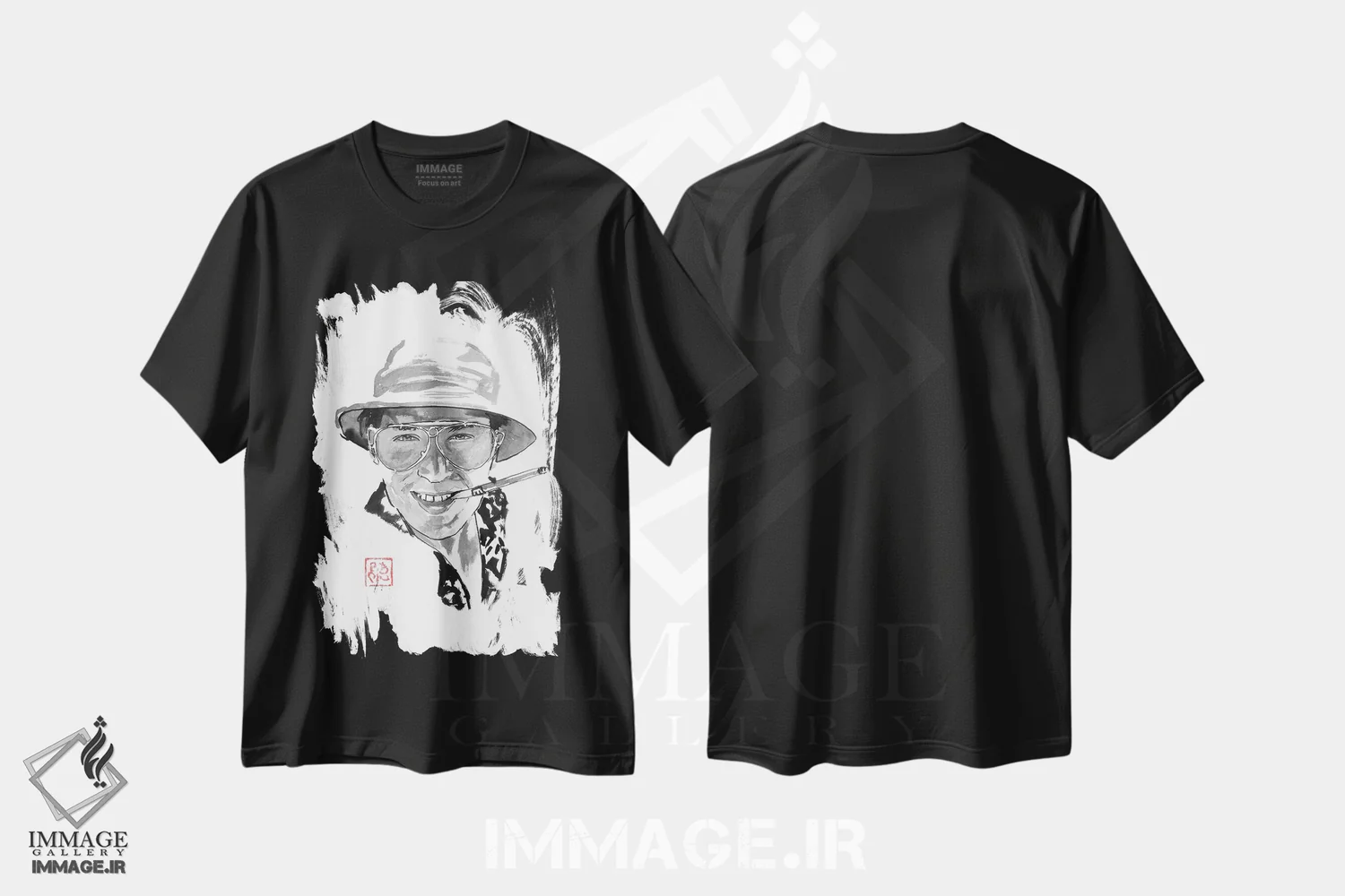 تیشرت مشکی طرح دار ترس و نفرت در لاس وگاس، دکور آسیایی اثر پِشان | immage.ir