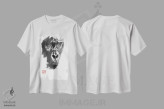 تیشرت سفید طرح دار گوریلا، دکور آسیایی اثر پِشان | فروشگاه ایماژ