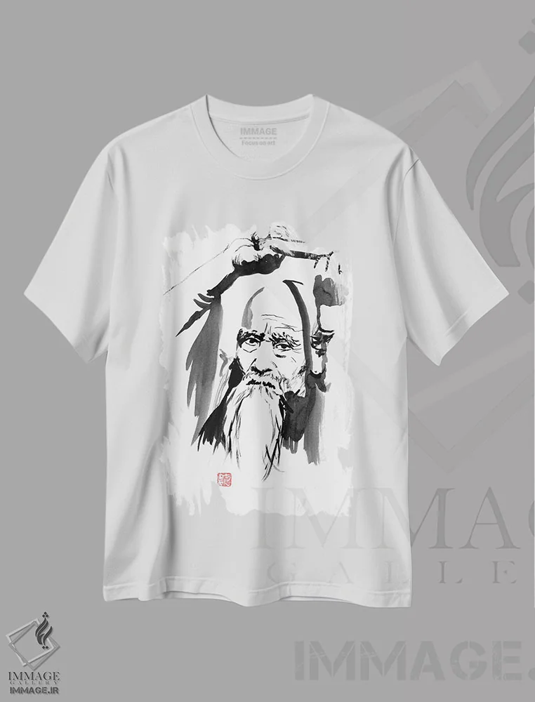تیشرت سفید طرح دار او سنسی II، دکور آسیایی اثر پِشان | immage.ir