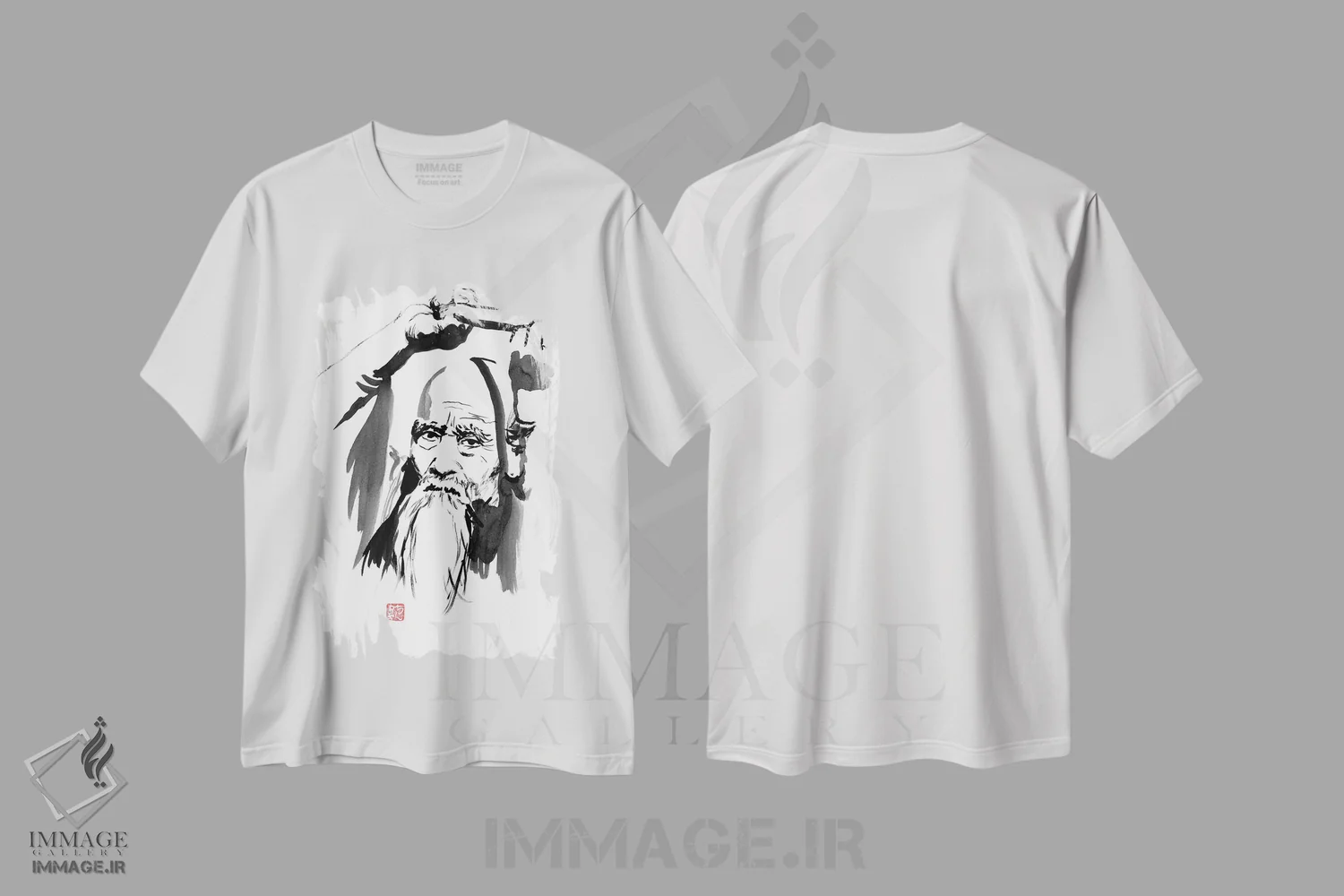 تیشرت سفید طرح دار او سنسی II، دکور آسیایی اثر پِشان | immage.ir