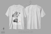 تیشرت سفید طرح دار قطار، لک لک و فوجی، دکور آسیایی اثر پِشان | immage.ir