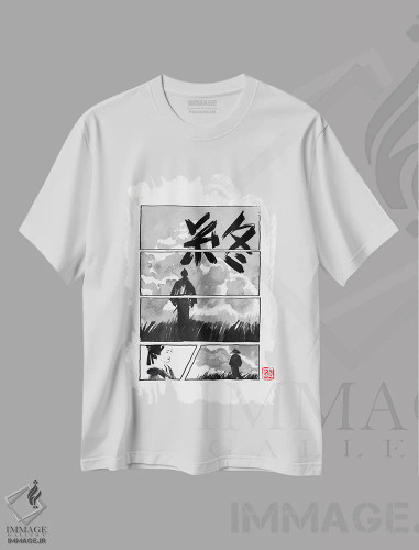 تیشرت سفید طرح دار پایان، هنر فاخر معاصر اثر پِشان | فروشگاه ایماژ