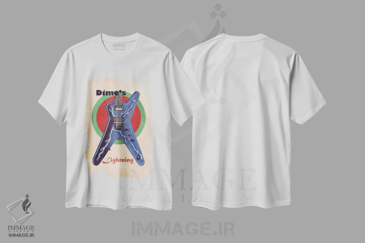 تیشرت سفید طرح دار گیتار رتو دایمبگ دارل، تزئینی اثر پاپ کالت پوسترز | فروشگاه ایماژ