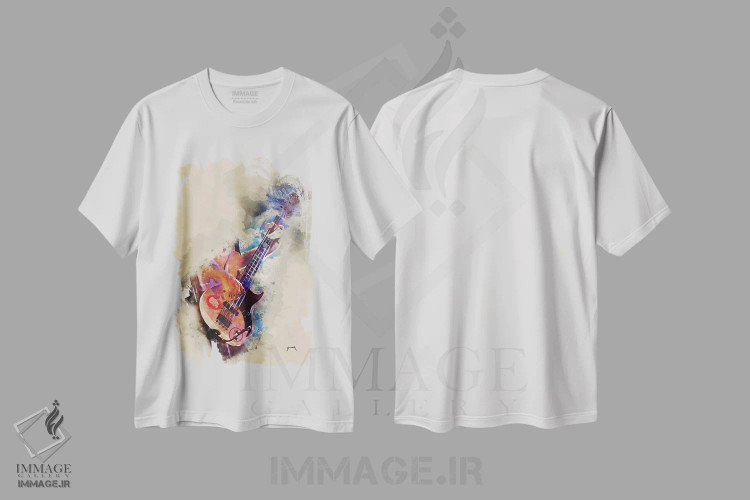 تیشرت سفید طرح دار باس فلی، تزئینی اثر پاپ کالت پوسترز | فروشگاه ایماژ