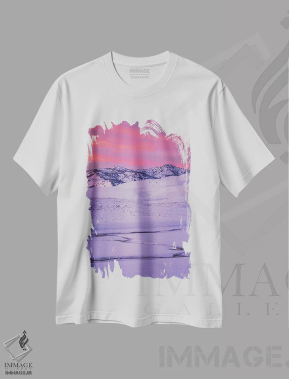 تیشرت سفید طرح دار دیدنی، مدیوم اثر پیتر کسکن | immage.ir