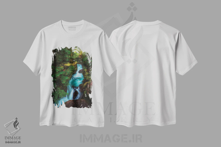 تیشرت سفید طرح دار دره، مدیوم اثر پیتر کسکن | immage.ir