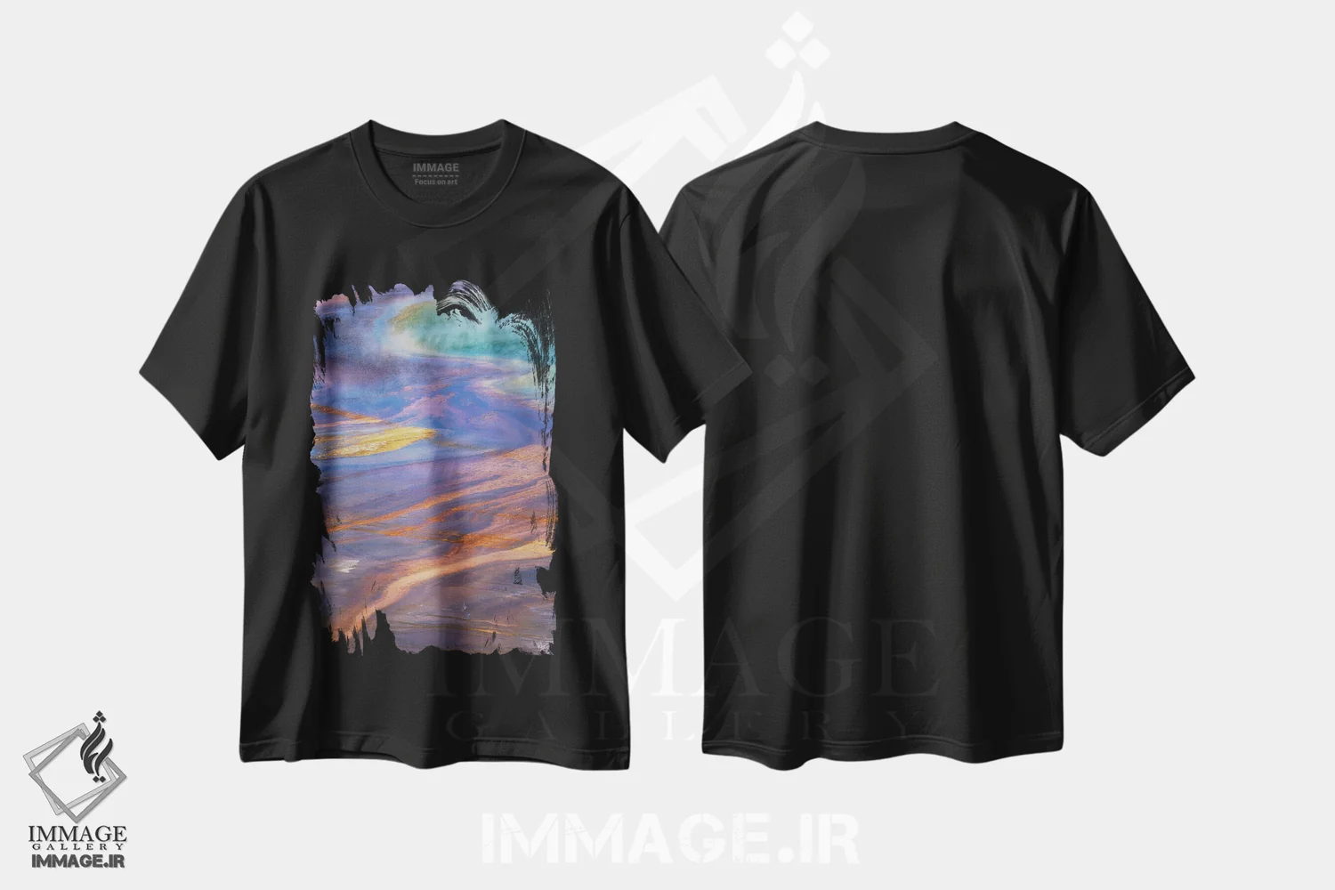 تیشرت مشکی طرح دار مسیر حرارتی، مدیوم اثر پیتر کسکن | immage.ir