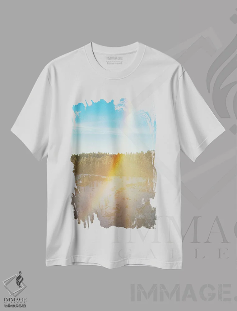 تیشرت سفید طرح دار اسکیت های یخی، مدیوم اثر پیتر کسکن | فروشگاه ایماژ