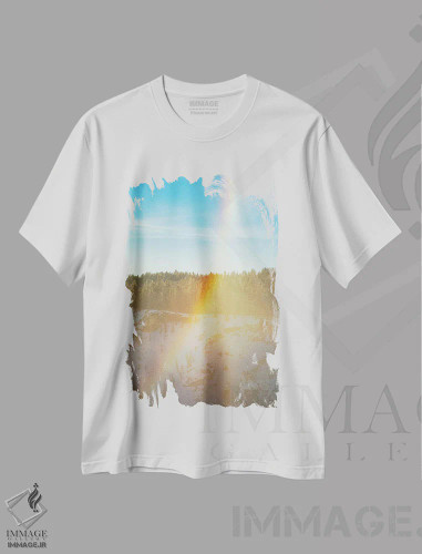 تیشرت سفید طرح دار اسکیت های یخی، مدیوم اثر پیتر کسکن | فروشگاه ایماژ