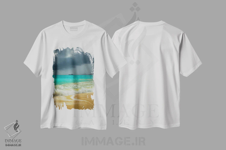 تیشرت سفید طرح دار طوفان دمنده، مدیوم اثر پیتر کسکن | immage.ir