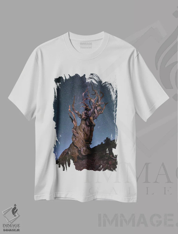 تیشرت سفید طرح دار باله برستلکون، مدیوم اثر پیتر کسکن | immage.ir