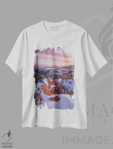 تیشرت سفید طرح دار بیابان بستنی، مدیوم اثر پیتر کسکن | فروشگاه ایماژ