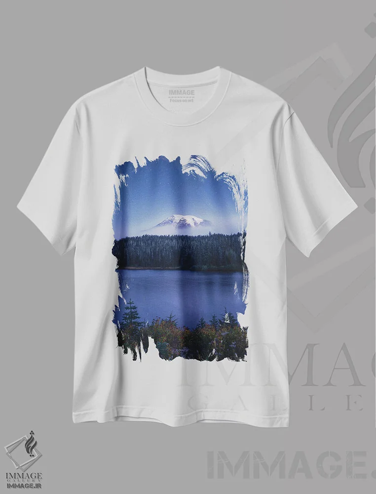تیشرت سفید طرح دار درخشش، مدیوم اثر پیتر کسکن | فروشگاه ایماژ
