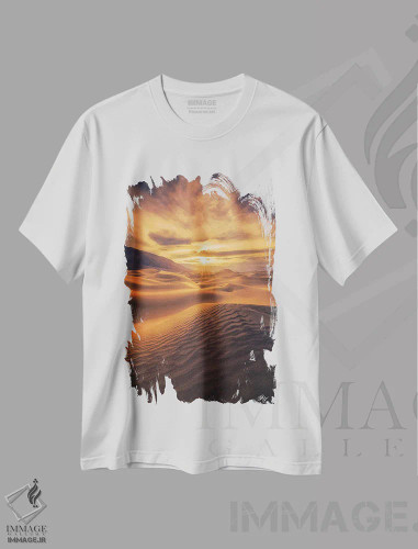 تیشرت سفید طرح دار چشم طلایی، مدیوم اثر پیتر کسکن | فروشگاه ایماژ