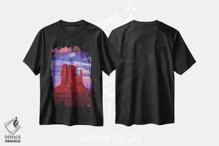 تیشرت مشکی طرح دار دستکش، عکاسی فوق واقع گرا اثر پیتر کسکن | فروشگاه ایماژ