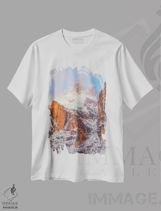 تیشرت سفید طرح دار آغازهای جدید، مدیوم اثر پیتر کسکن | فروشگاه ایماژ