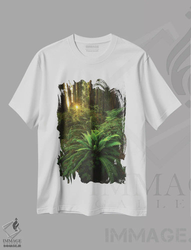 تیشرت سفید طرح دار نگاه کردن، مدیوم اثر پیتر کسکن | فروشگاه ایماژ