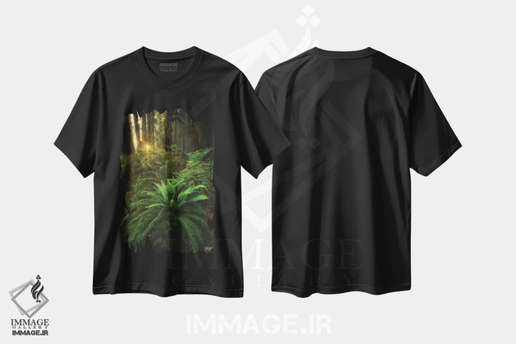 تیشرت مشکی طرح دار نگاه کردن، مدیوم اثر پیتر کسکن | immage.ir