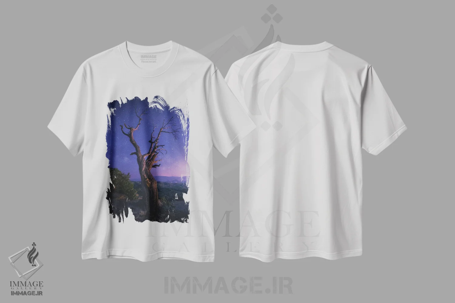 تیشرت سفید طرح دار فراتر رفتن، مدیوم اثر پیتر کسکن | فروشگاه ایماژ