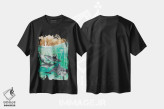 تیشرت مشکی طرح دار زندگی دریا، تزئینی اثر جسیکا پیدکاک | immage.ir