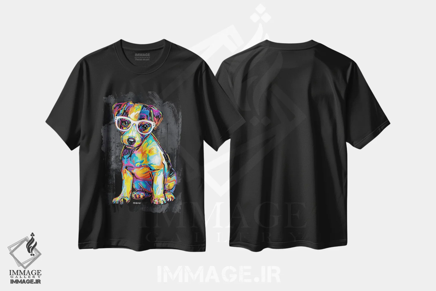 تیشرت مشکی طرح دار جونیور، دکور معاصر اثر پی.دی. مورنو | فروشگاه ایماژ