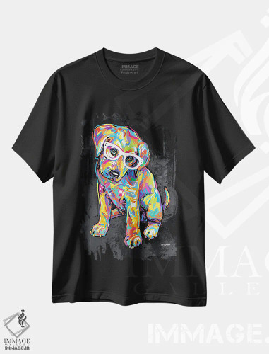 تیشرت مشکی طرح دار لئو، دکور معاصر اثر پی.دی. مورنو | فروشگاه ایماژ