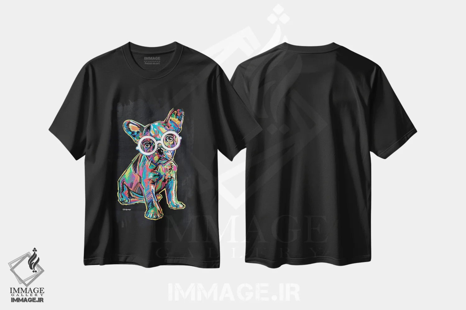 تیشرت مشکی طرح دار فرانکی، دکور معاصر اثر پی.دی. مورنو | immage.ir