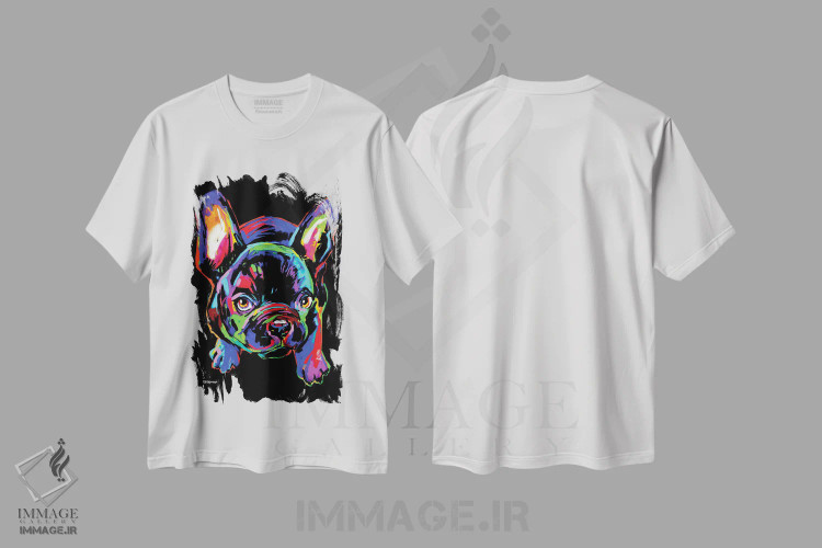 تیشرت سفید طرح دار نئون پاگ، دکور معاصر اثر پی.دی. مورنو | فروشگاه ایماژ