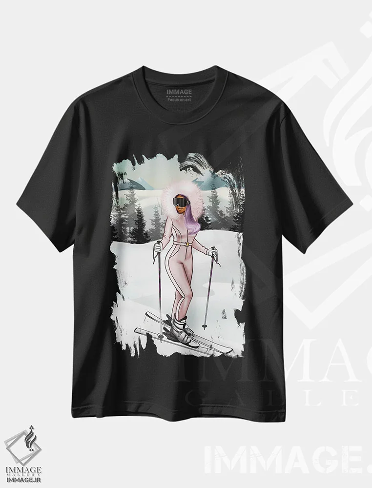 تیشرت مشکی طرح دار شکلات در سوئیس، هنر آمریکایی آفریقایی تبار اثر پنیل انچیل | immage.ir