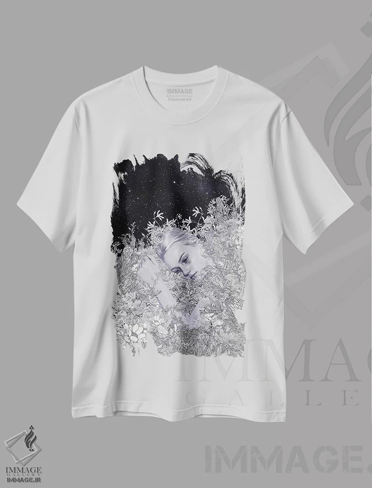 تیشرت سفید طرح دار سپیده دم، دکور معاصر اثر پدرو تاپا | immage.ir