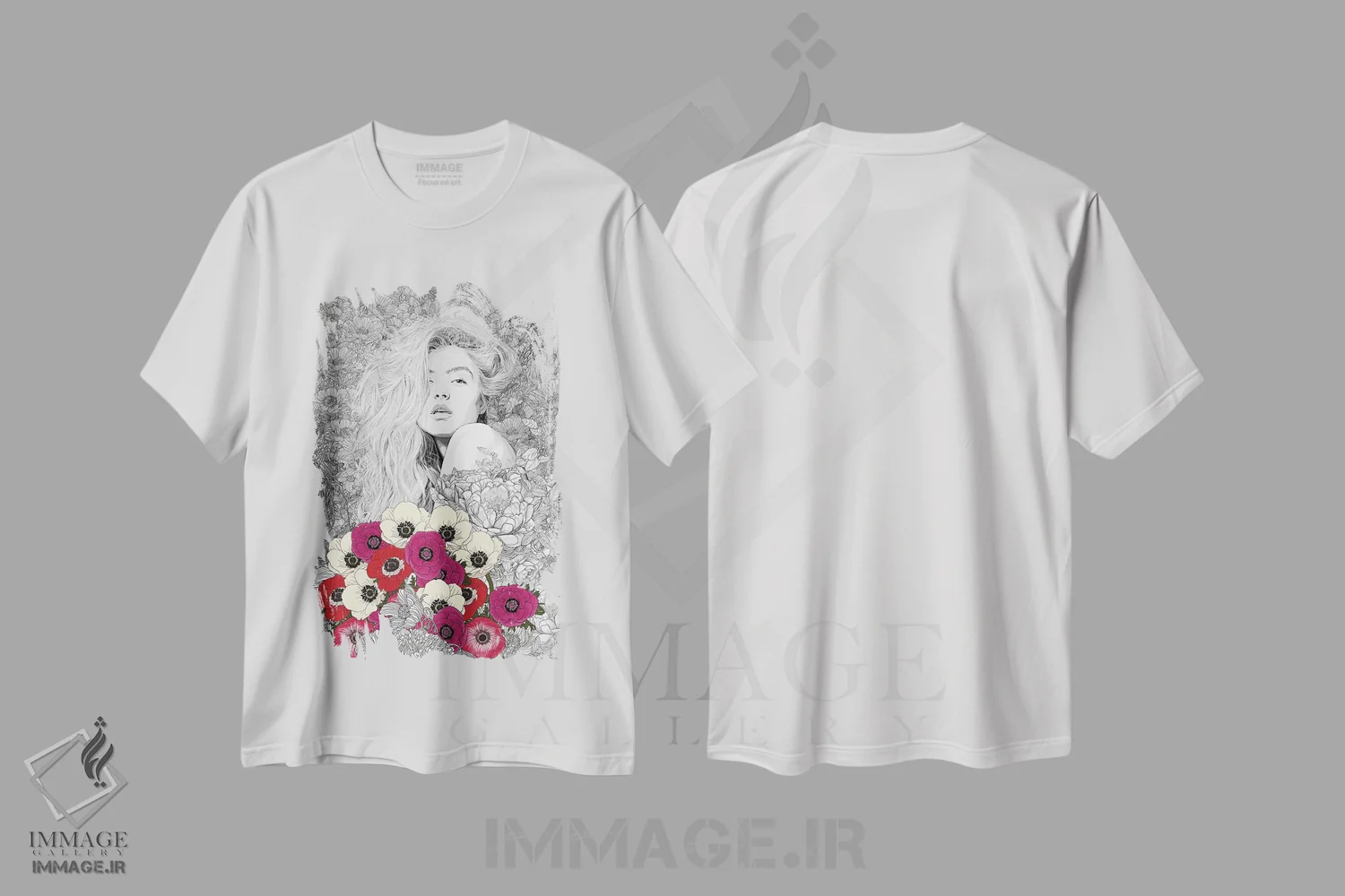 تیشرت سفید طرح دار سرزمین رویاها، دکور معاصر اثر پدرو تاپا | فروشگاه ایماژ