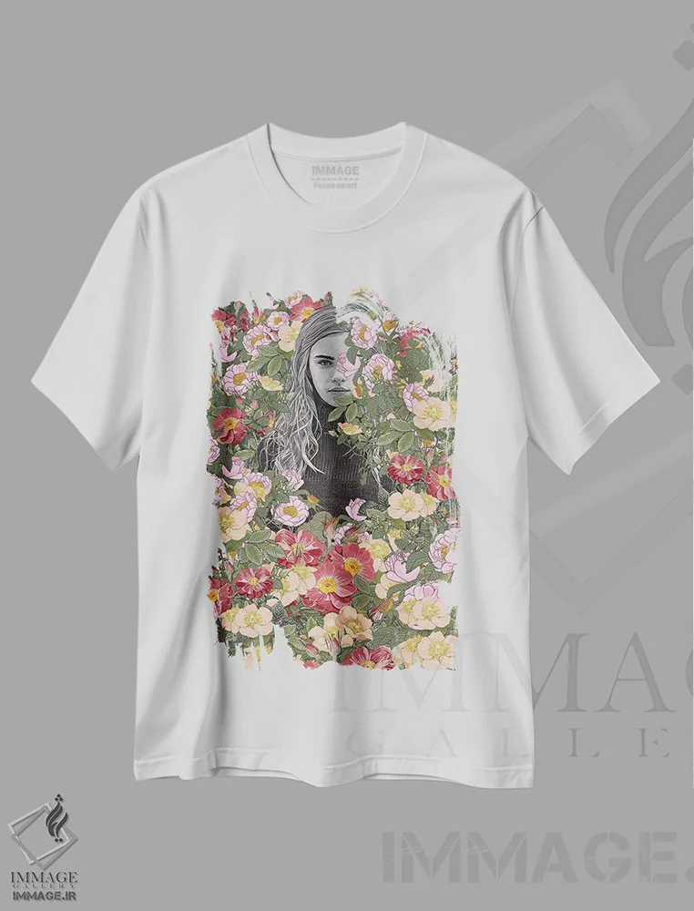 تیشرت سفید طرح دار عاشق شدم در یک رویا، دکور بوهمی اثر پدرو تاپا | immage.ir