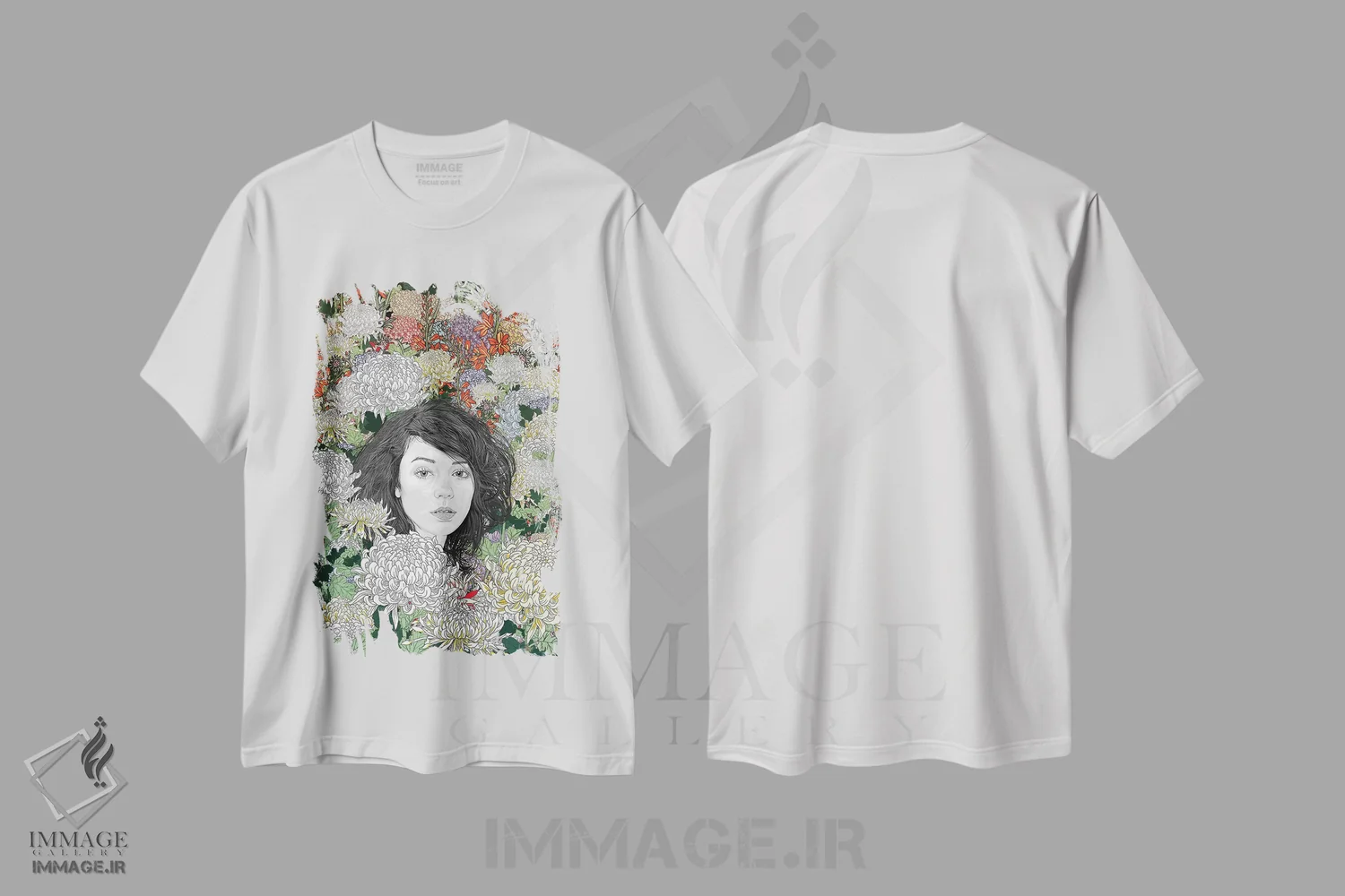 تیشرت سفید طرح دار فردا، دکور بوهمی اثر پدرو تاپا | فروشگاه ایماژ
