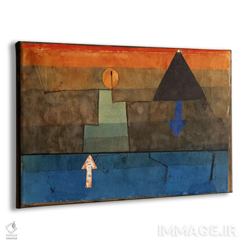تابلو تضادها در غروب (آبی و نارنجی) ۱۹۲۴–۱۹۲۵ اثر پل کله - نمای پرسپکتیو محصول