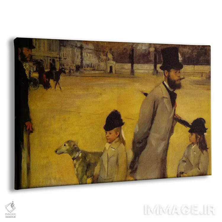 تابلو میدان کنکورد، ۱۸۷۵ اثر ادگار دگا (نقاش و مجسمهساز فرانسوی) - نمای پرسپکتیو محصول