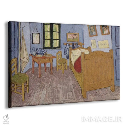 تابلو اتاقخواب در آرل، نسخه سوم، سپتامبر ۱۸۸۹ (موزه اورسه) اثر ونسان ون گوگ (نقاش مشهور هلندی پستامپرسیونیسم) - نمای پرسپکتیو محصول