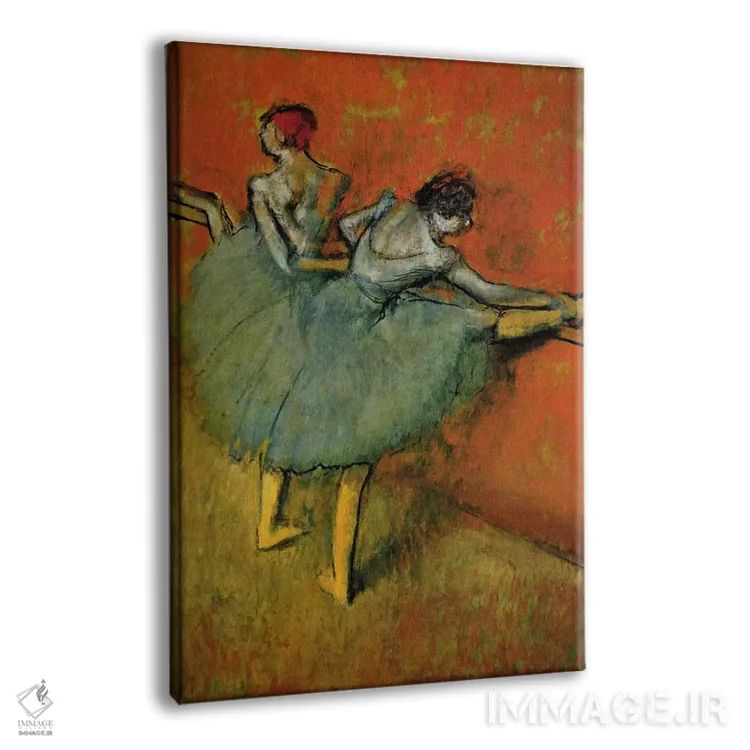 تابلو رقاصان در کنار میله، ۱۸۸۸ اثر ادگار دگا (نقاش و مجسمهساز فرانسوی) - نمای پرسپکتیو محصول