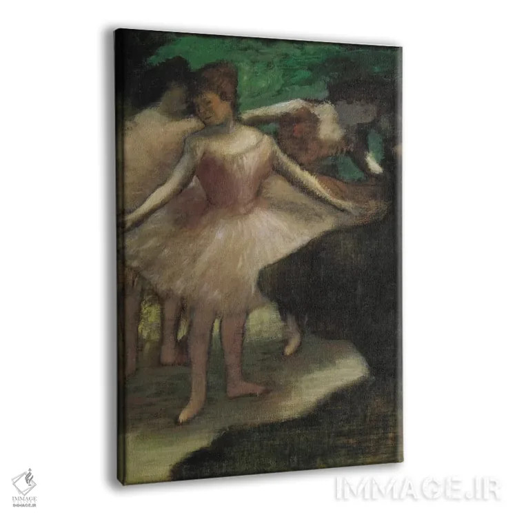 تابلو سه رقصنده با لباس صورتی، ۱۸۸۶ اثر ادگار دگا (نقاش و مجسمهساز فرانسوی) - نمای پرسپکتیو محصول