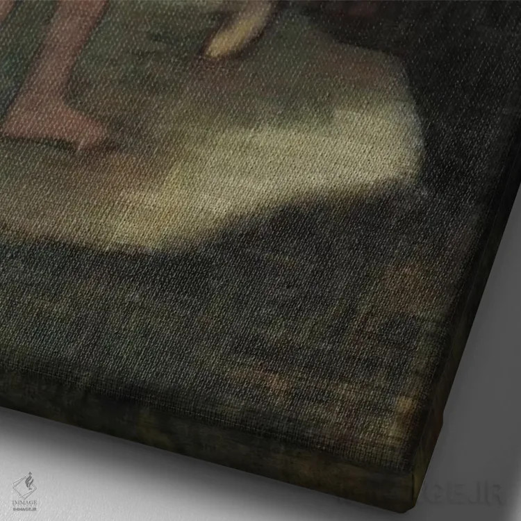 تابلو سه رقصنده با لباس صورتی، ۱۸۸۶ اثر ادگار دگا (نقاش و مجسمهساز فرانسوی) - نمای نزدیک بافت بوم