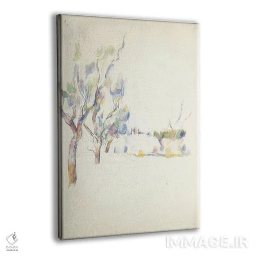 تابلو درختان بادام در پروانس (خیابان ژاس دو بوفان)، ۱۹۰۰ اثر پل سزان - نمای پرسپکتیو محصول