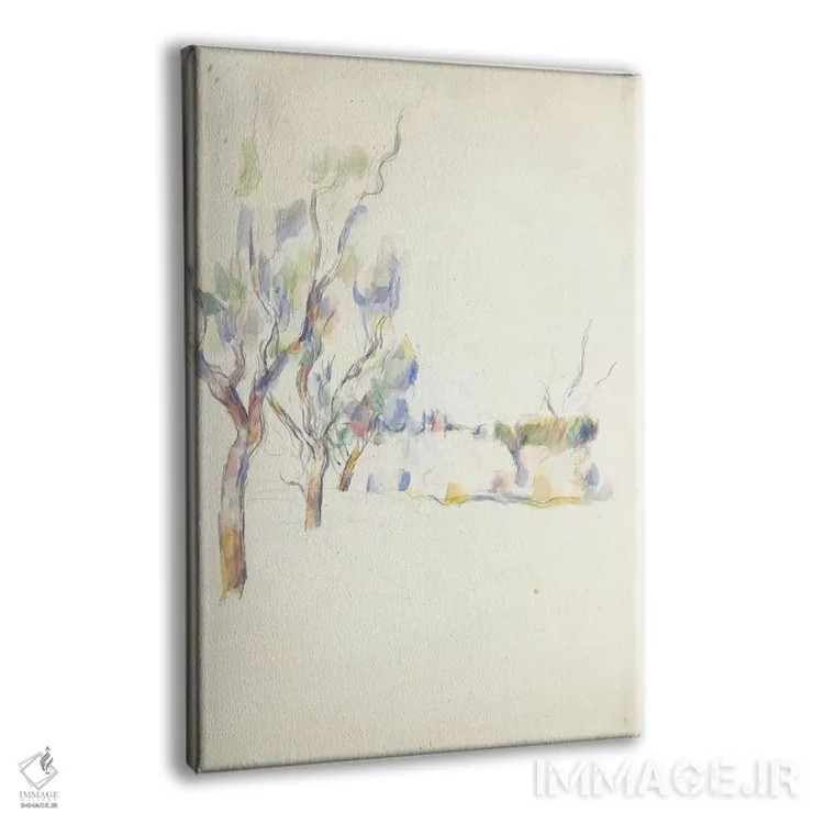 تابلو درختان بادام در پروانس (خیابان ژاس دو بوفان)، ۱۹۰۰ اثر پل سزان - نمای پرسپکتیو محصول